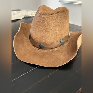 Head 'N Home Santa Cruz Men's Leather Cowhide Western Hat Motherlode, Size M/L